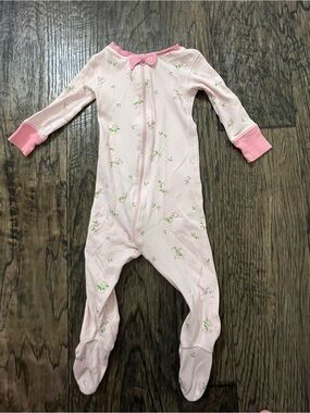 The Beaufort Bonnet Company Pink Footed One-Piece with Green Accent Print